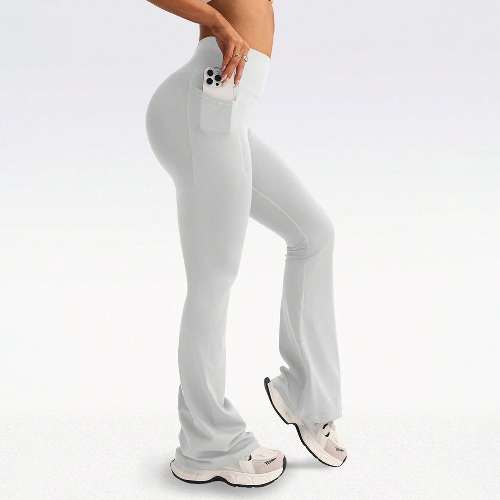 Peach Flared Pants Fitness Pants Women's Wide-leg High-waisted Yoga Pants Spring and Summer Micro-pull Women's Outer Wear