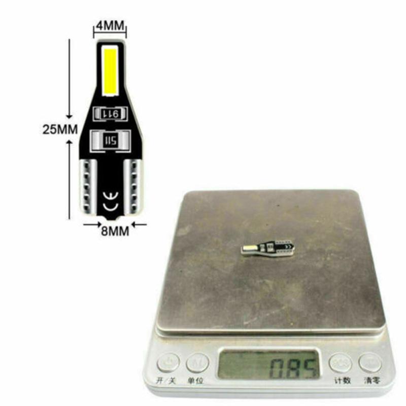 10 Pcs Super Bright T10 194 168 Canbus Led License Plate Light Interior Wedge Lamp Bulb 6000k Dc 12v