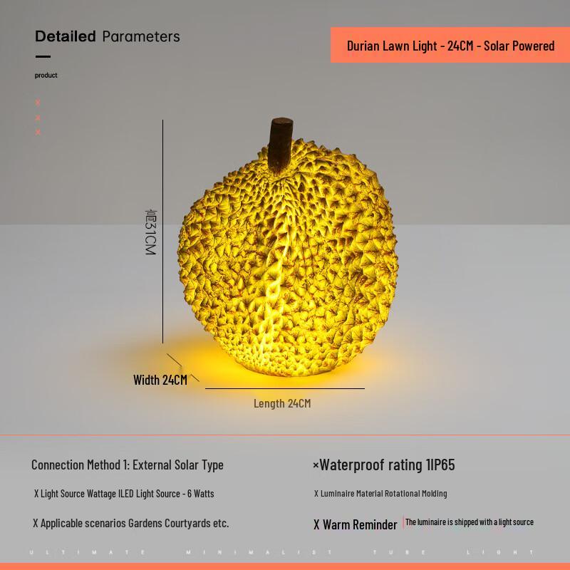 Pailide Outdoor Solar Durian Lantern 24CM