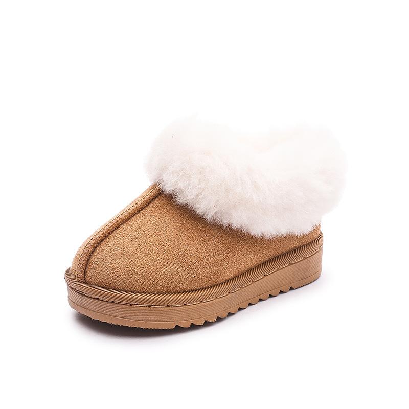 Autumn and winter new children's home wear thick-soled velvet thickened warm non-slip cotton shoes snow boots wholesale