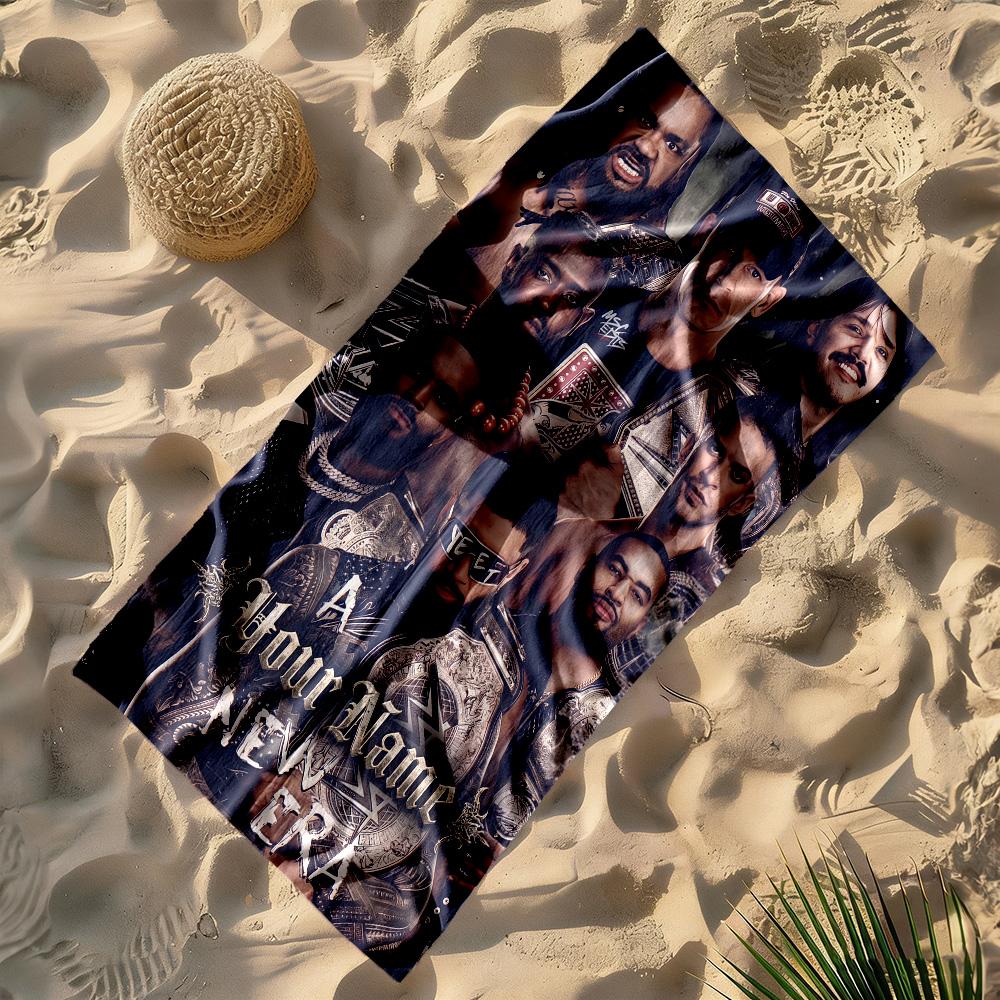 Wrestlemania Customizable Name Beach Towel Soft Durable Quick-Dry Portable for SwimmingBeachCamping Travel Beach AccessoriesGym