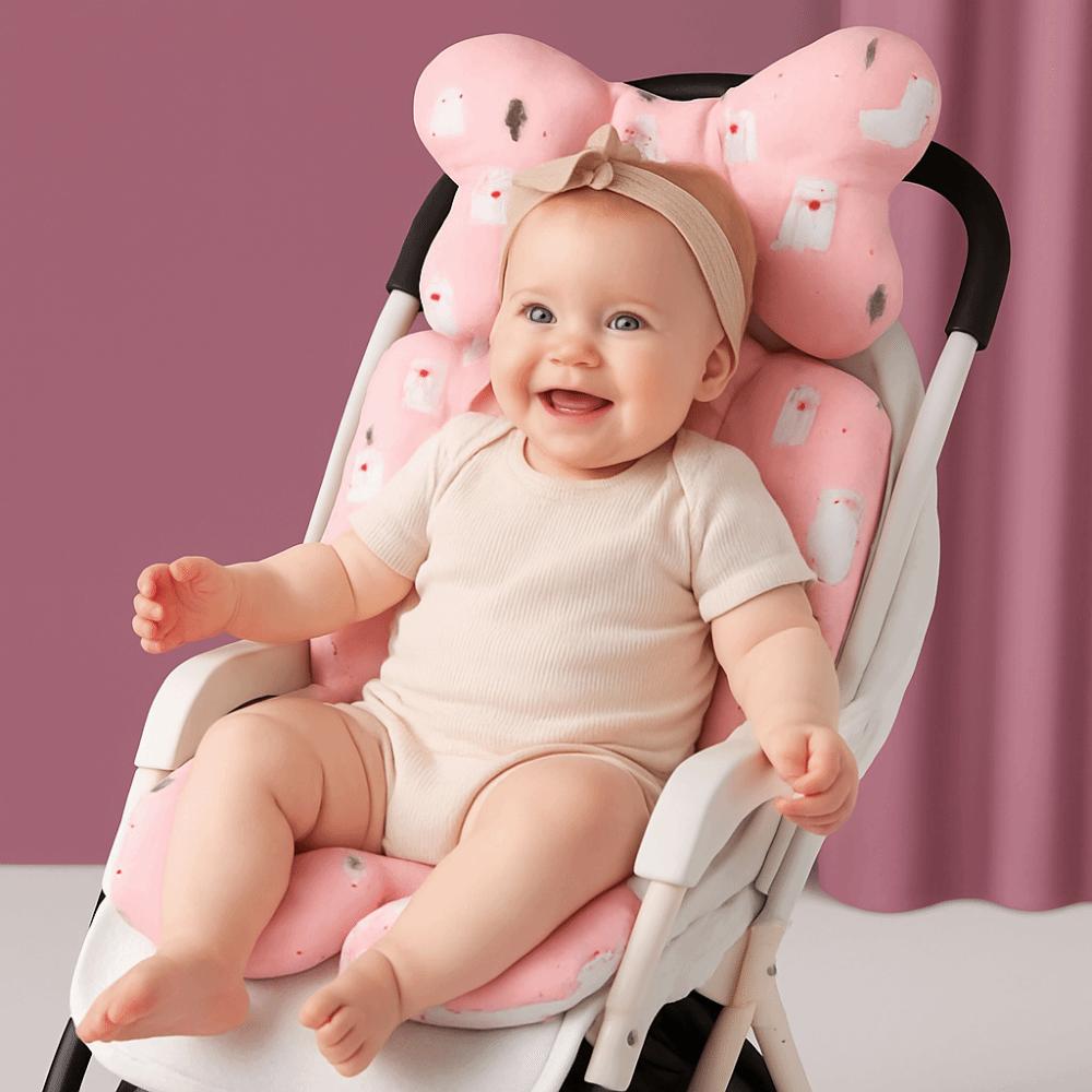 Cartoon Printed Baby Stroller Cushion Comfortable Dining Chair Cotton Pad  Travel Essential