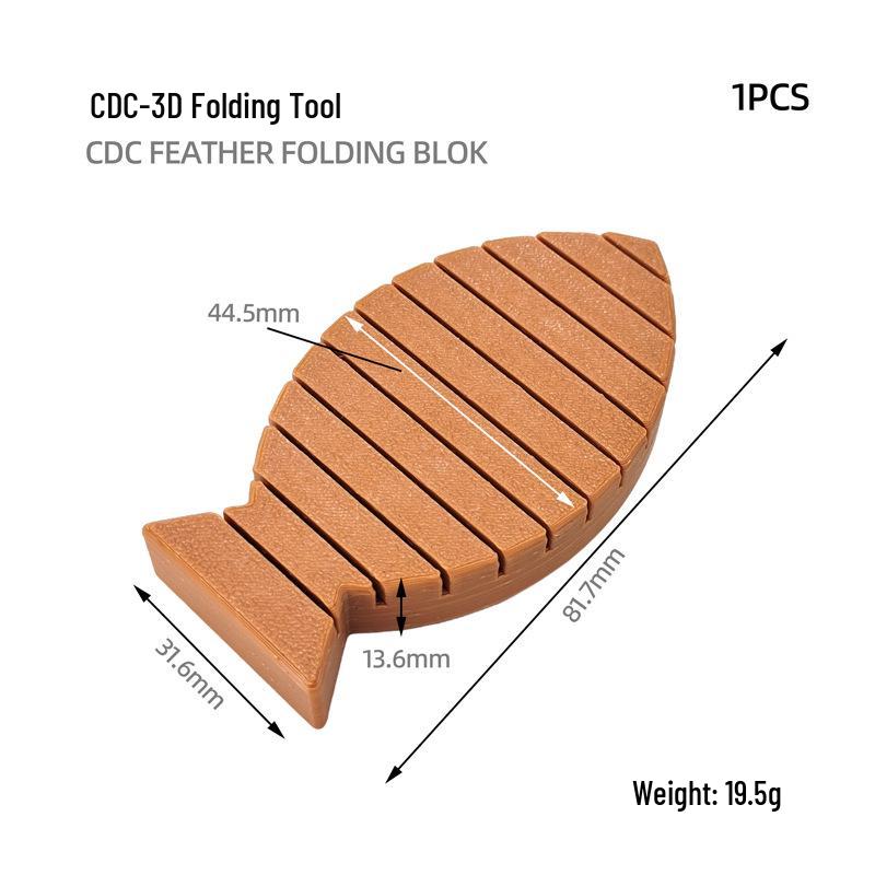 Weißer Reiher CDC Feder Clip Set: 3-teiliges Fliegenbindewerkzeug mit Klemme und Faltwerkzeugzubehör.