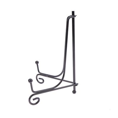 Siyah Gümüş Demir Şövale Sergileme Standı Kitaplık Fotoğraf Kaidesi Kase Tabak Çerçeve Resim Tabak Rafı Şövale El Sanatları Braketi