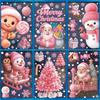 9 Sheets Merry Christmas Stickers for Glass Windows Snowflake Reindeer for Indoor Decorations Children's Room Atmosphere Sticker