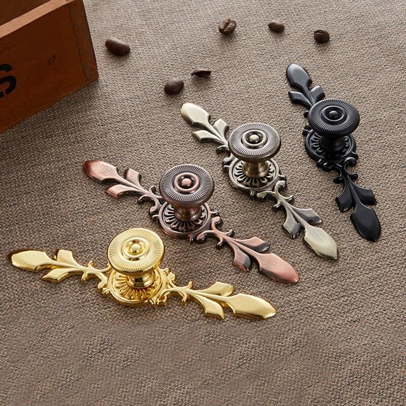 Bronze Handles Kitchen Door Cupboard Aluminium Alloy European Wardrobe Furniture Drawer Pulls Cabinet Knobs