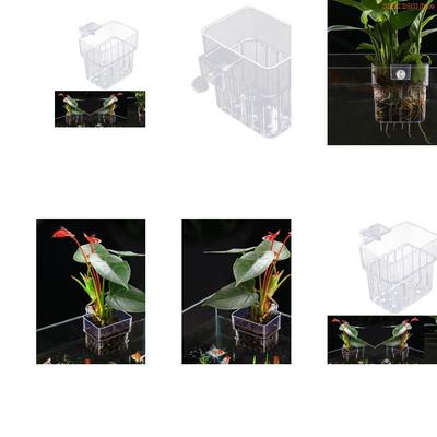 K1AE Aquarium Aquatic Plant Pots for Home Aquariums Easy Install Sustainable Choice for Enriching Your Underwater Landscape