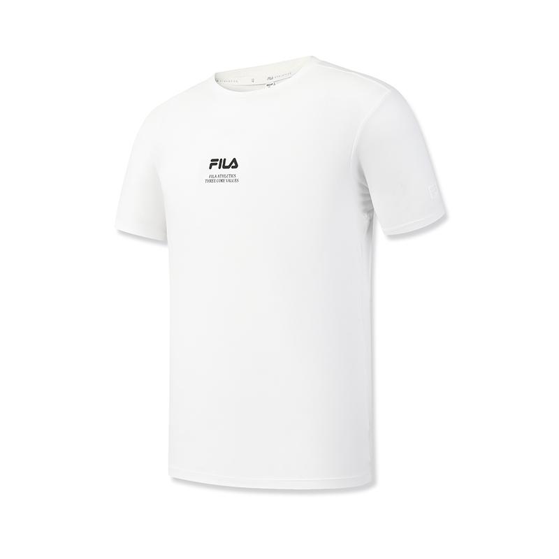 

FILA Fitness Fashion Minimalist Classic Sports Training Versatile Breathable Quick-Dry Short Sleeve T-Shirt Men Tops Jade-White A11M621110FWT L