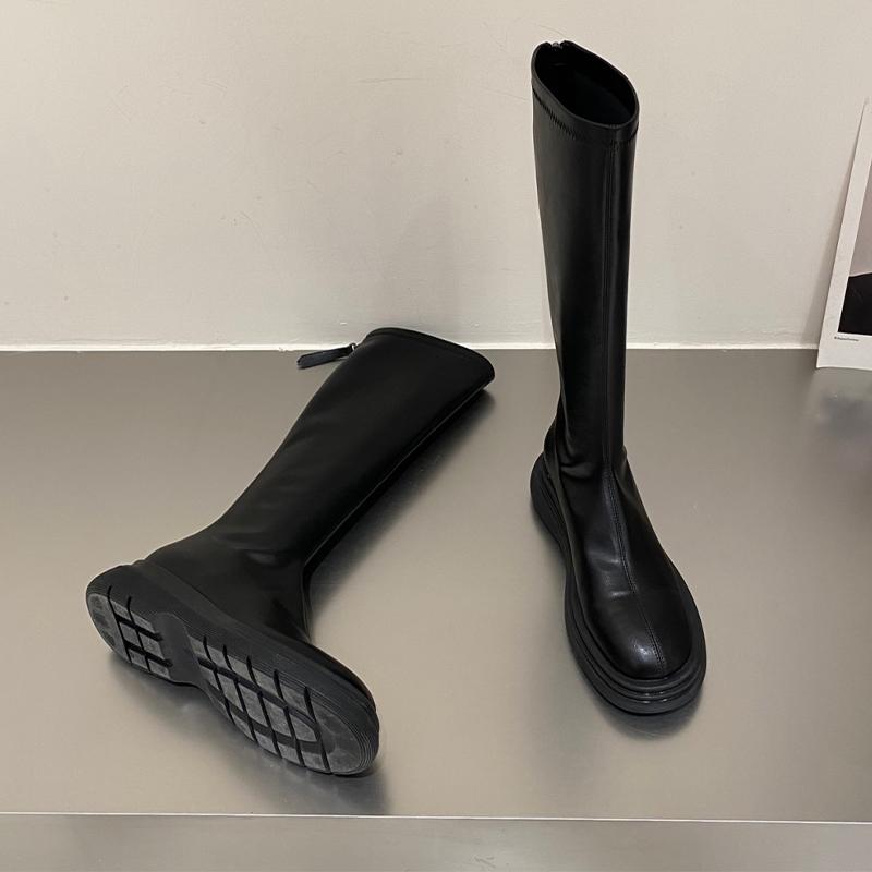 Fashion Flats Women Knee High Boots Designer Cozy Winter Shoes Fashion Dress New High Boots Woman 2025 Goth Chelsea Botas Ladies Shoes