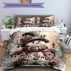 3PC Custom Name Winter Wonderland Snowman Bedding Set Printed Bedding Set Duvet Cover Closure Includes 1 Duvet Cover & 2 Pillowcases for All Seasons B