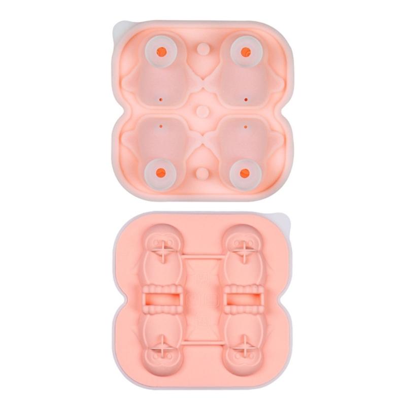 Diy Animal Handwork DIY Ice Creams Molds Silicones Popsicles Cheese Stick Molds with Lid Cake Stick Molds 4-link
