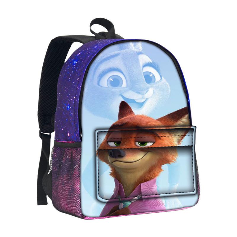 Zootopia School Backpack With 3d Starry Sky Pattern And Large Capacity For Students