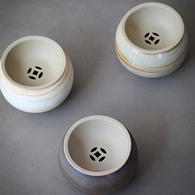 Japanese-style coarse pottery Jianshui retro ceramic water tank tea cup tea residue tank wastewater bucket Kung Fu tea set tea ceremony spare parts