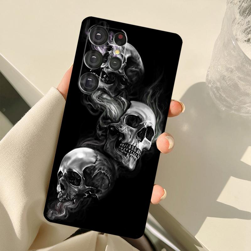 Funny Skull Case For Samsung Galaxy S23 S22 S21 Ultra Note 20 S8 S9 S10 Note 10 Plus S20 FE S21 FE Cover