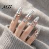 Bequemer Fingerring Universelle Passform Nagelring, Leichter Verstellbarer Öffnungsring Schmuck, Vielseitiges Geometrisches Flexibles Größen Design zum Schützen