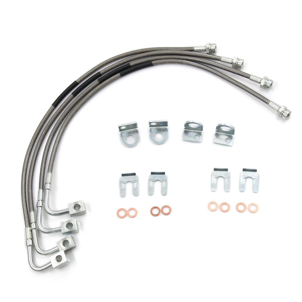 Stainless Steel Brake Lines Replacement for Enhanced Brake Performance and , with Direct Fit for JK 2007 2018 89716