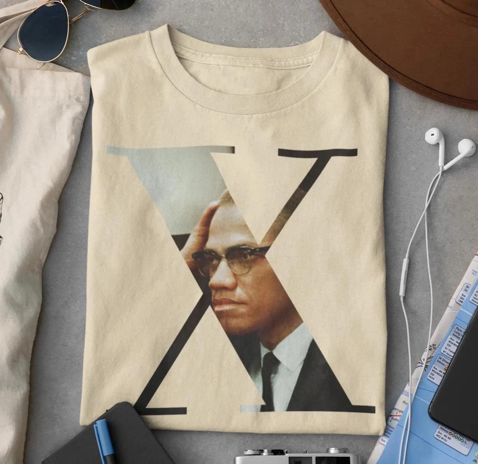 MALCOLM X Tshirt, Black History Tee, Afro American tshirt, Trendy Shirt,Equality XL