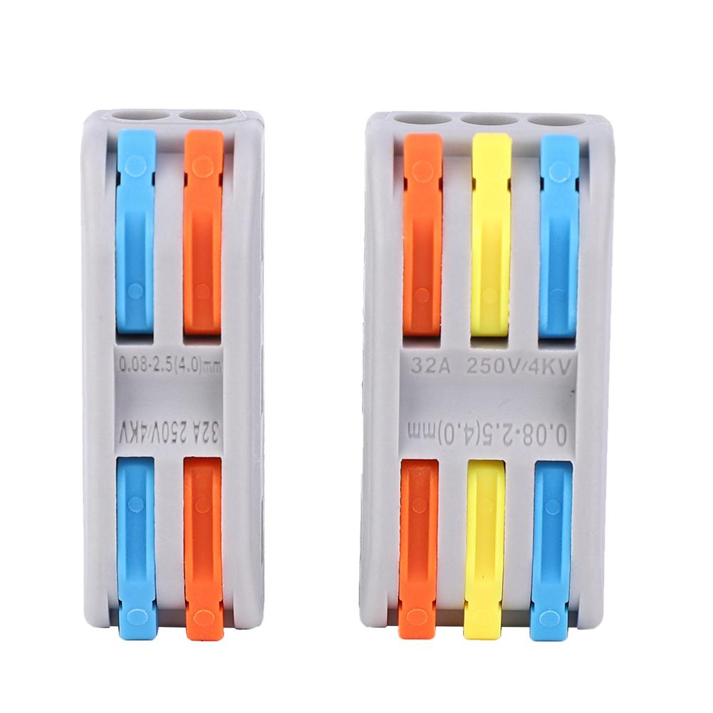 48Pcs Wiring Connector Conductor Colorful 1128AWG PCT22 PCT23(16pcs 2 Positions 8Pcs 3