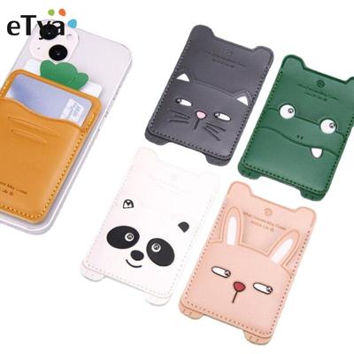 1pc Neue Kreative Niedlichen Tier Form Leder Telefon Zurück Aufkleber Karte Halter Mode Kawaii Tragbare Karte Fall Karte Veranstalter tasche