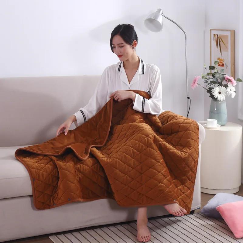 Winter Warm Portable Electric Heating Blanket USB Heating Shawl Blanket Powered Warmer Bed Heating Mat for Home Office