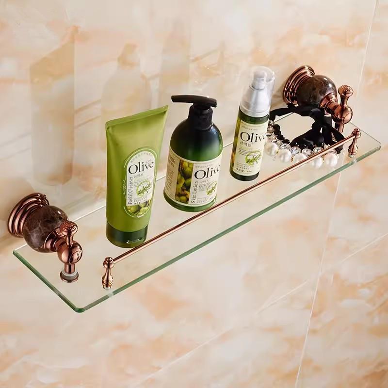 Bathroom Accessories Bath Shelf Rose Gold Paper Holder,Towel Bar,Soap Holder,Towel Rack,Glass Shelf,Hook Bathroom Hardware Brass