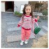 Girls Korean Cartoon Bear Sweatshirt Spring Autumn Long Sleeve Top Cute Casual Pullover