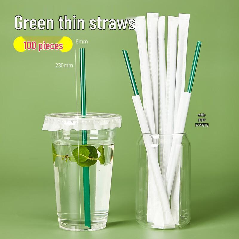 Disposable Individually Wrapped Thin Plastic Coffee Straws