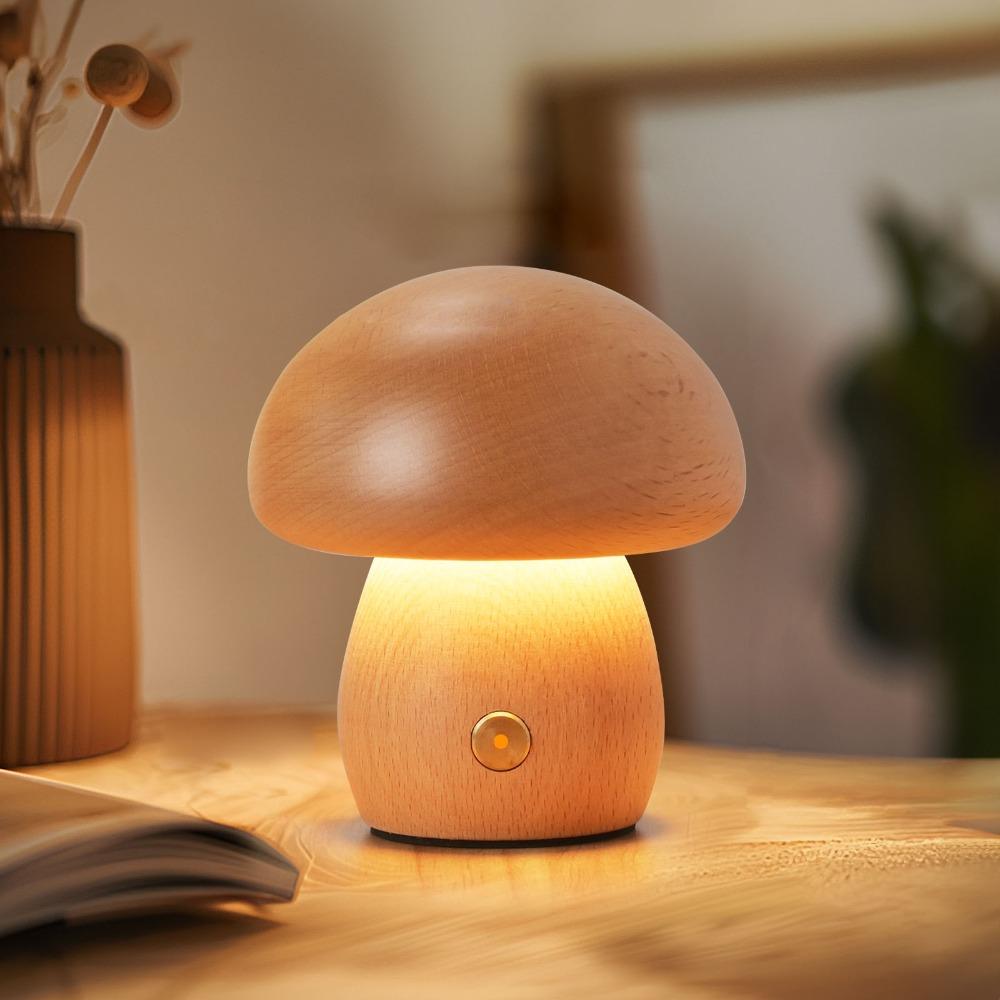 Wiederaufladbare LED-Pilz-Nachtlicht USB Dimmbares Nachtlicht Kreatives Geschenk Beistelllampe