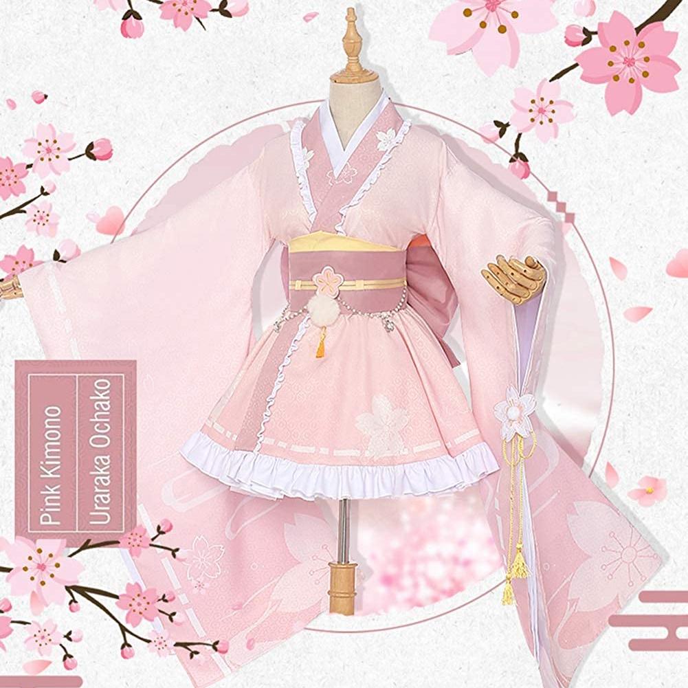 Cosplay Costume Anime Uraraka Ochaco Japanese Kimono Set Full