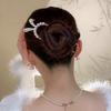 1pc Exquisite Fashion Cat Ear U-Pin Hair Clip Pearl Rhinestone Chinese Ancient Style Hairpin Elegant Headdress for Women