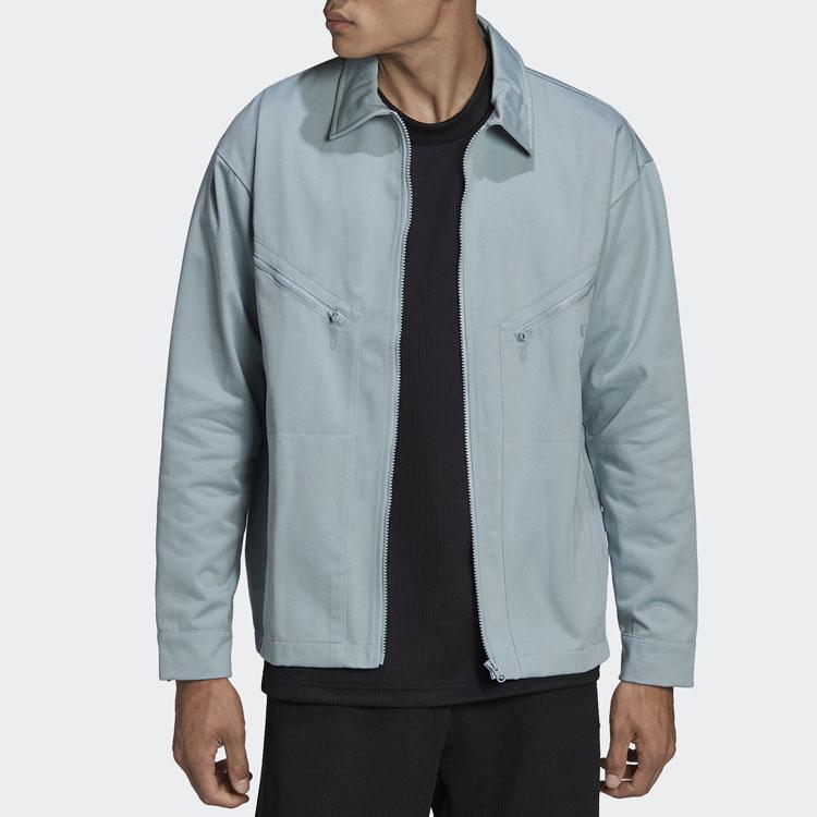 Adidas Originals Trefoil Solid Color Sports Jacket Men Outerwear Light-Grey HC4539