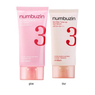 Nr. 3 Porzellan Basis Ton-Up Sonnencreme SPF50+ PA++++ 50ml Set (Weichzeichner / Leuchten) + Reinigungsöl Geschenk