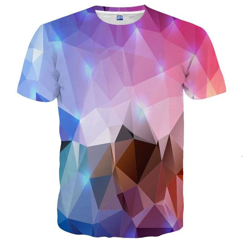 Bunte Lightning 3D Grafik T-Shirts Y2k Herren Freizeit Harajuku Street Kurzarm Tops Damen Mode Ice T-Shirt Kind Übergroße T-Shirts