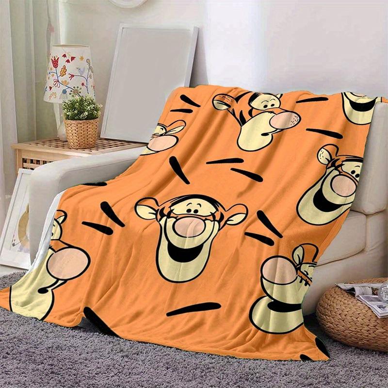 

1pc Tigger Character Print Blanket Home Decor, Couch Throw, Outdoor, Gift for All Occasions, Flannel, Bedroom, Living Room, Travel, Camping, Car 80cmx120cm