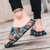 Men's sandals New big size thick-soled casual sports slippers EVA Lightness breathable men's shoes graffiti outdoor beach shoes