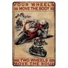 Vintage Retro Motorcycle Tin Sign Metal Wall Art Decor for Home Garage Man Cave Bar Cafe 20x30cm