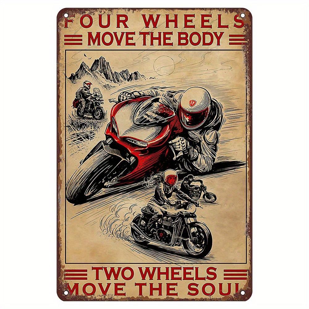 Vintage Retro Motorcycle Tin Sign Metal Wall Art Decor for Home Garage Man Cave Bar Cafe 20x30cm