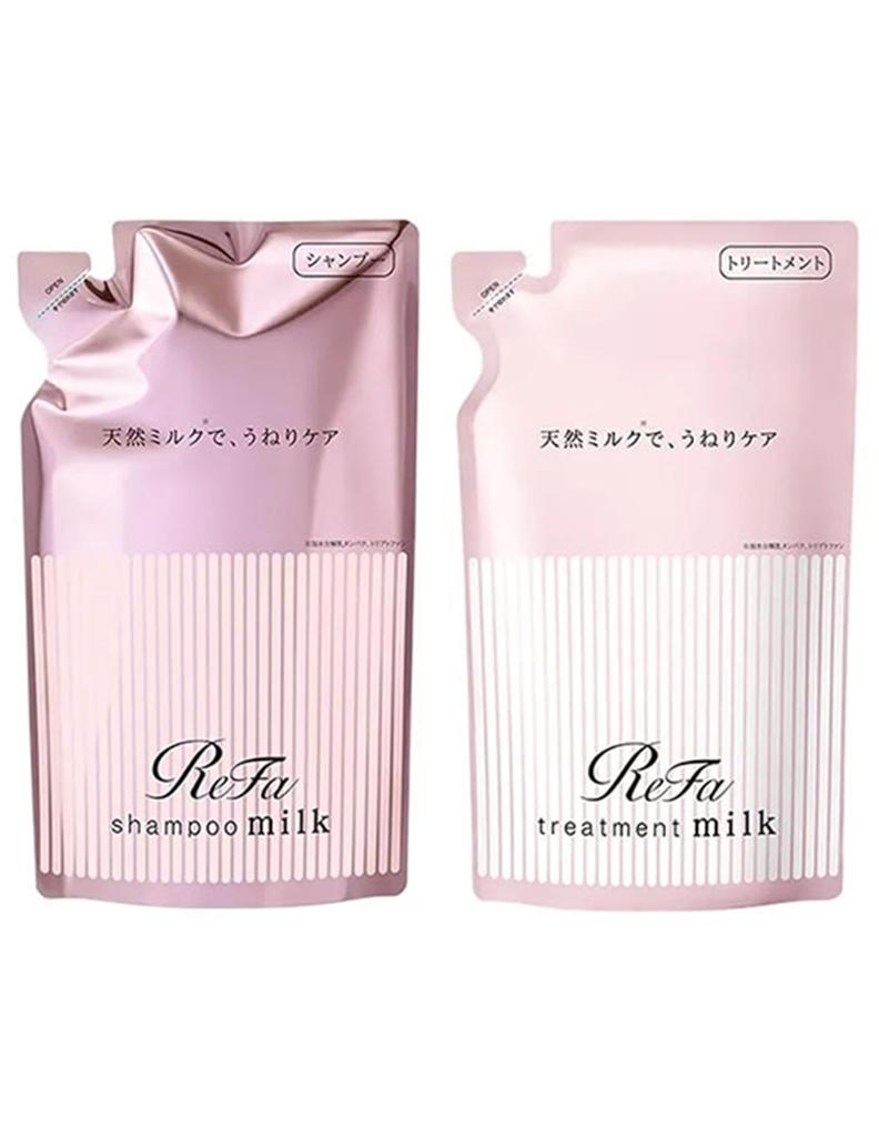 ReFa Milk Protein Shampoo & Treatment Refill Set, Pink