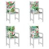 Low back Bench Cushions 4 pcs Multi colored Fabric