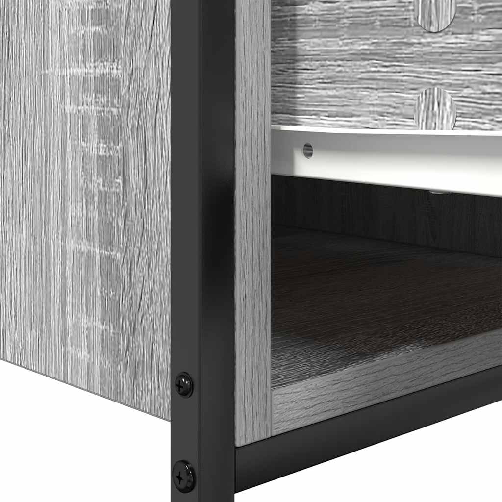 Grey Sonoma Bathroom Vanity Cabinet with Drawers 90 X 34.5 X 60 Cm