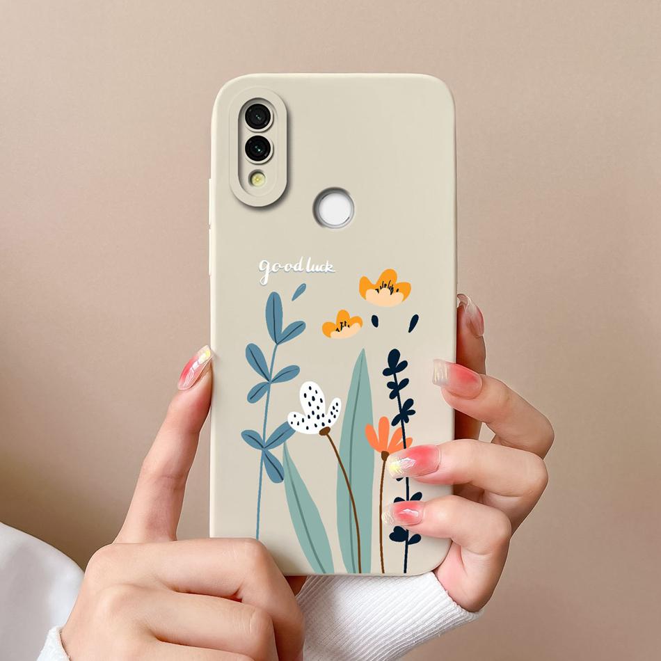 Case Cover For Redmi 7 Cartoon Soft Smooth Liquid Silicone Full Protection Anti Choc Phone Cover For Xiaomi Redmi7 Bumper Fundas