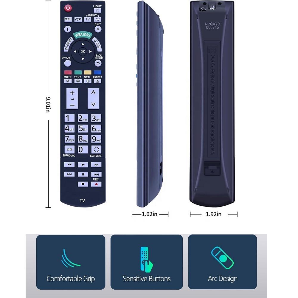 Hochwertige N2QAYB000715 Ersatzfernbedienung Geeignet für Pan Viera TV Kompatibel mit TX-L42DT50B TX-L42ET50E