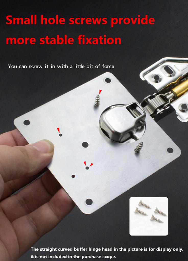Cabinet Hinge Hole Repair Kit Stainless Steel Hinge Fixing Plate Kit Wardrobe Cupboard Hinges Board Reinforced Mounting Bracket