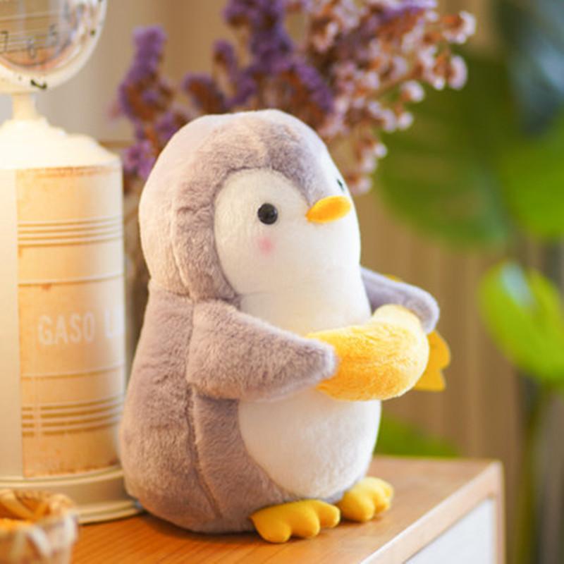 Super cute little Q penguin doll girl plush toy small doll bed baby sleeping throw pillow soothing doll