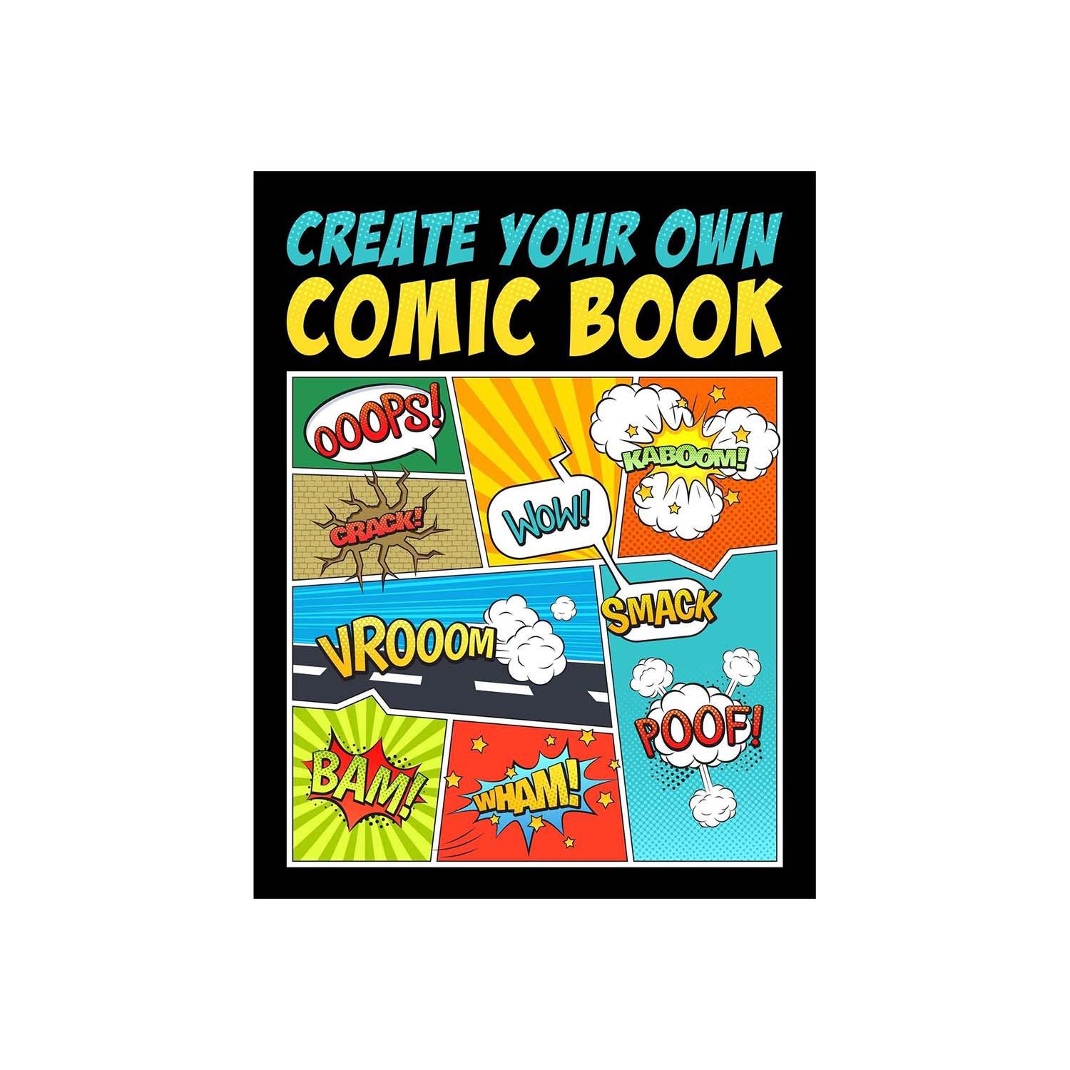 Create Your Own Comic Book: Creative Diary with Stickers A4 чёрный
