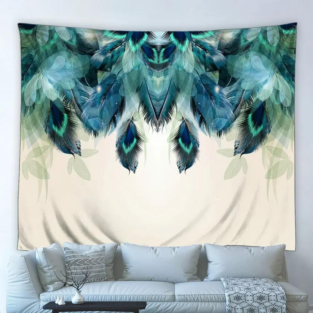 Colorful Feather Decorative Tapestry Home Wall Living Room Office Decorative Tapestry