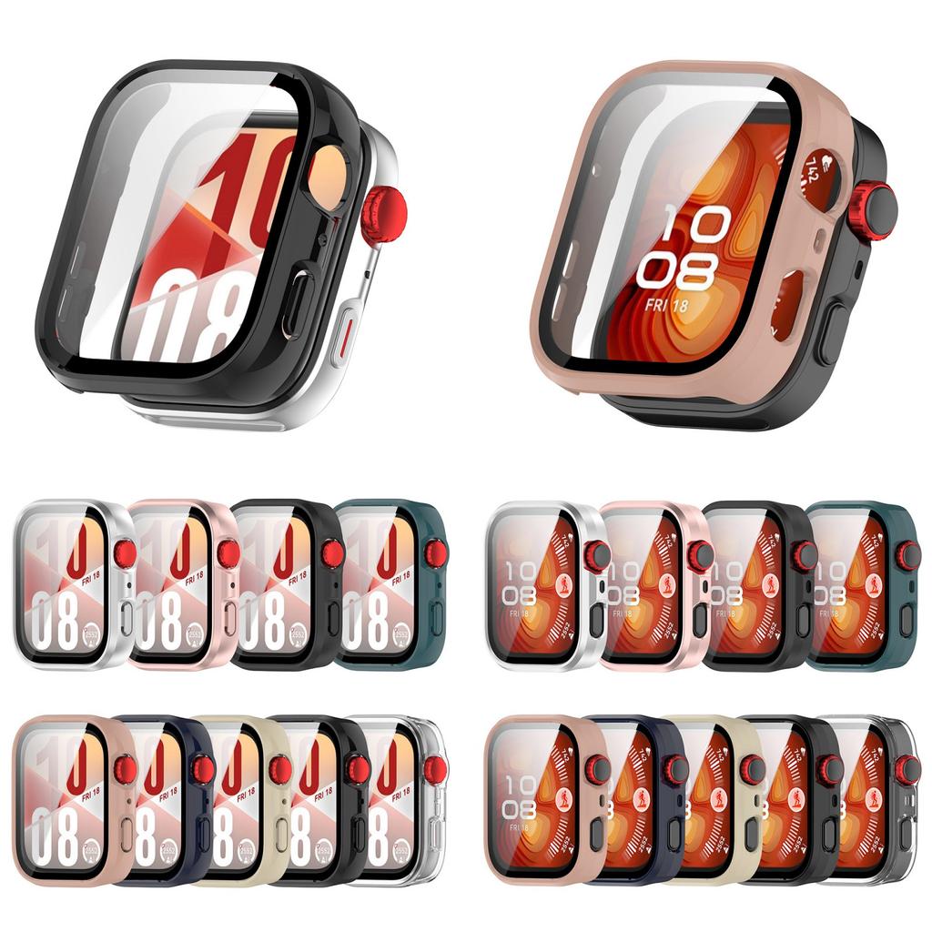 Smartwatch Shell PC Glass Antidust Case Guard For Watch Fit 4 Screen Protector Frame Shell Safe Quick To Attach & Detach