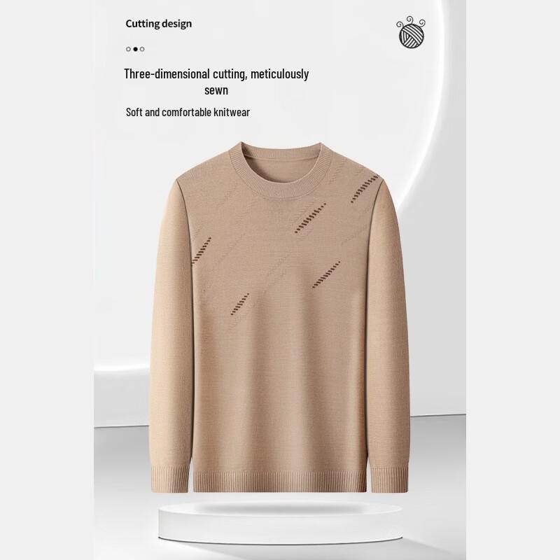 Yalu Men's Casual Crew Neck Long-Sleeve Knit Pullover