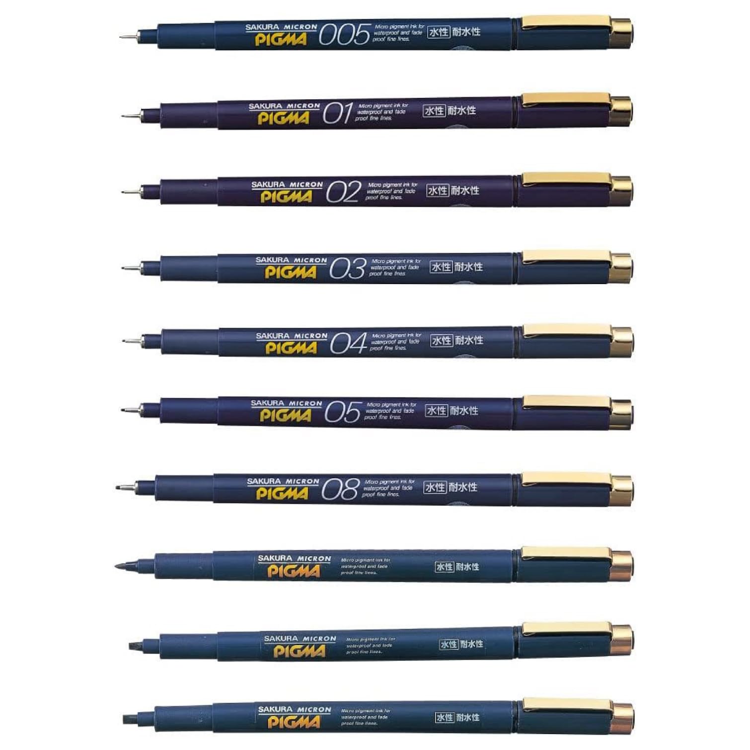 

Sakura Cray-Pas Water-Based Pen, Pigma, 10-Piece Set, Black, ESDK-10#49 чёрный