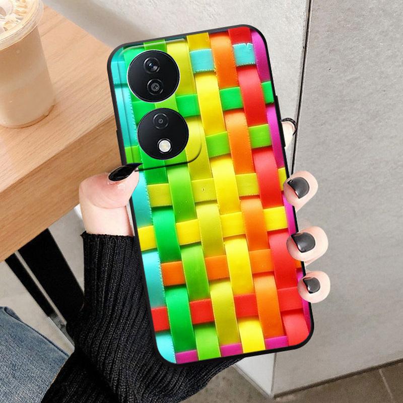 For Honor 90 Smart Phone Case Fashion Back Cover For Honor X7B Play 8T 50 Plus 5G Case Soft TPU Silicone Shell Funda Coque